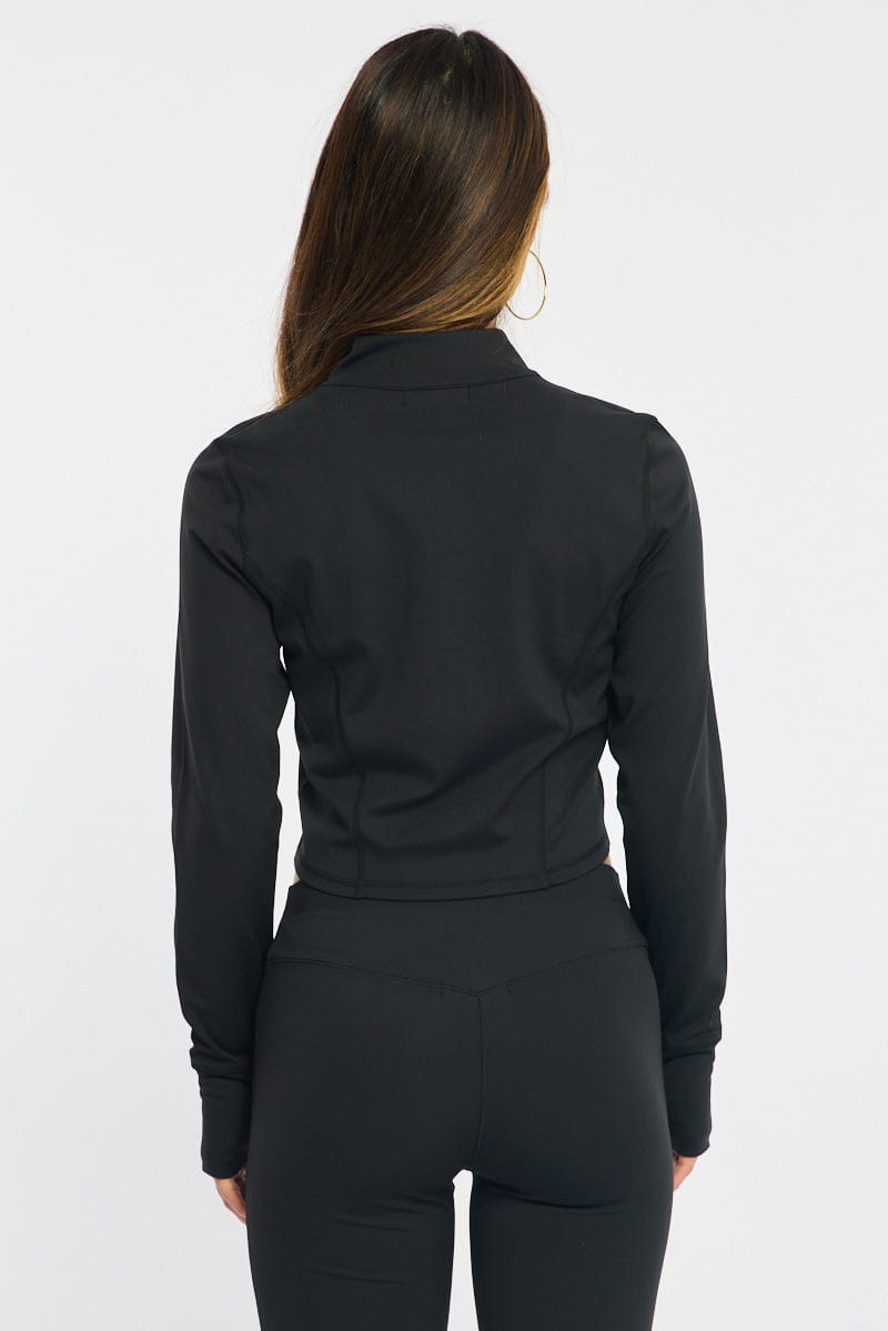 Black Active Jacket Long Sleeve