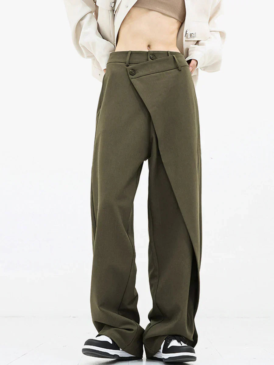 LAYERED WIDE LEG PANTS