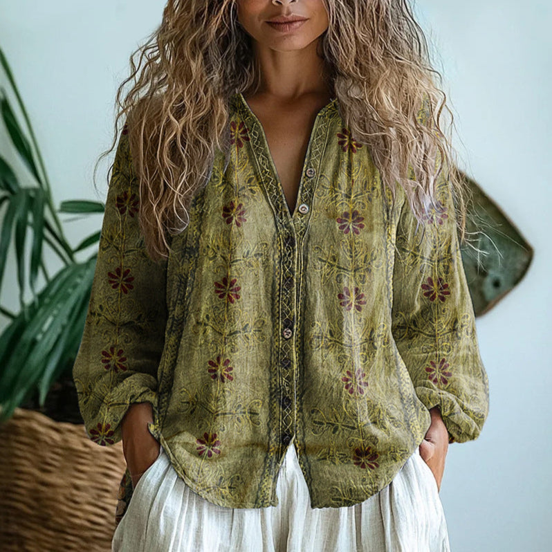 VINTAGE LEAF BLOUSE