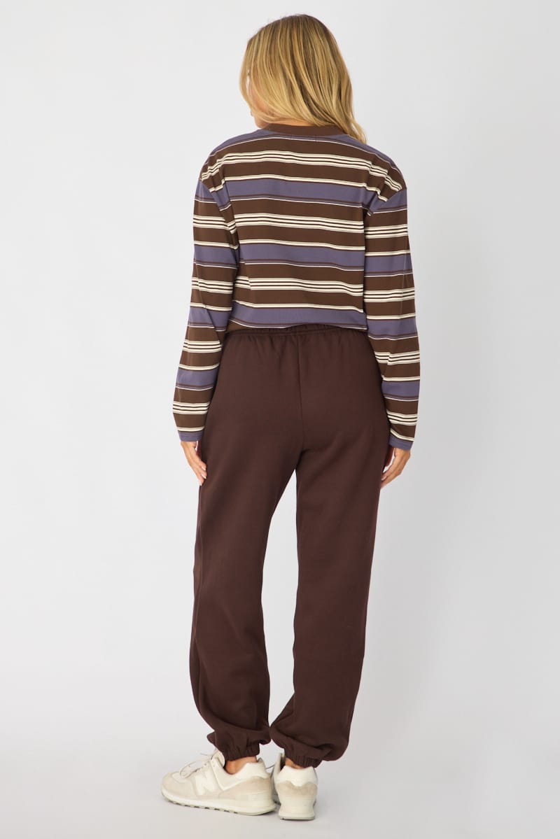 Brown Track Pants Elasticated Waist