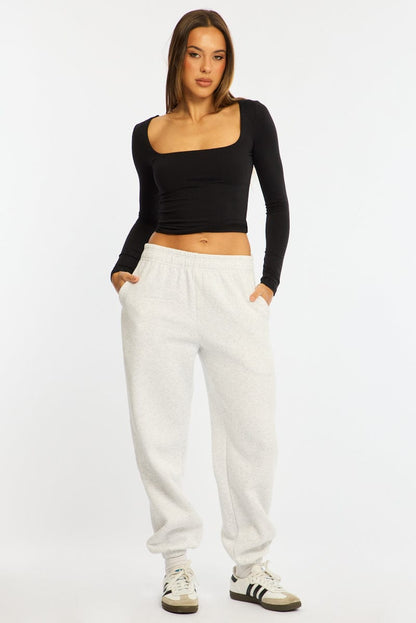Grey Track Pants Elasticated Waist