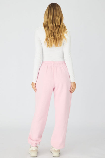 Pink Track Pants Elasticated Waist