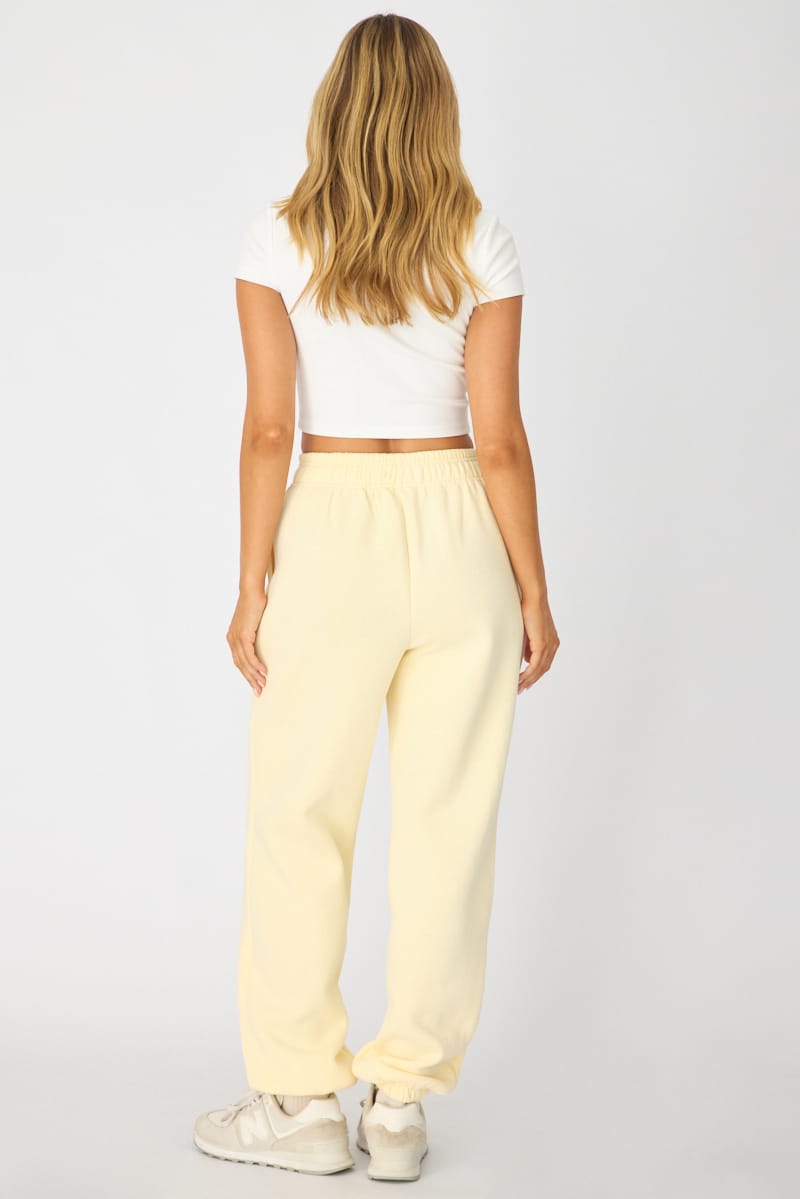 Yellow Track Pants Elasticated Waist