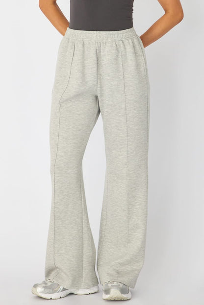 Grey Track Pants Wide Leg