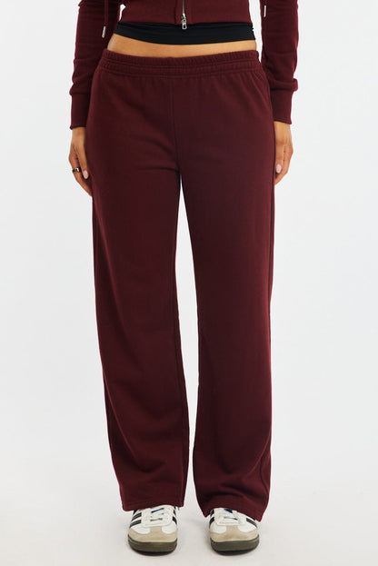 Red Track Pants Wide Leg