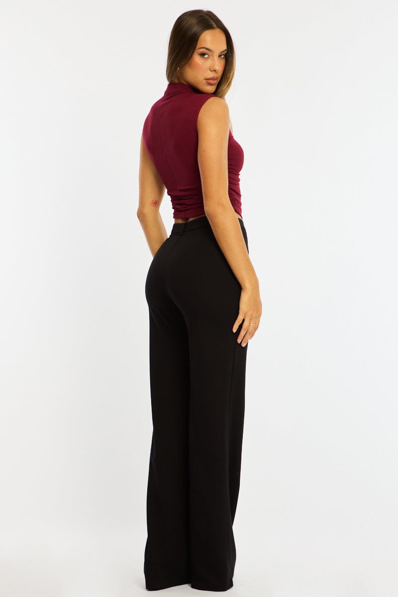 Black Straight Leg Pants Ponte