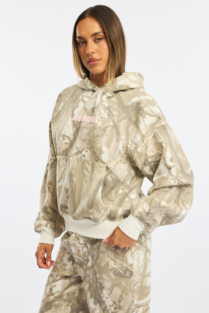 Green Print Hoodie Sweater