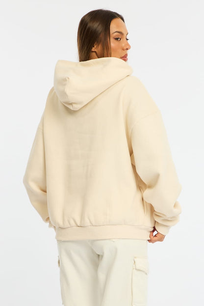 White Graphic Hoodie Sweater Long Sleeve