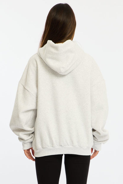 Grey Graphic Hoodie Sweater Long Sleeve
