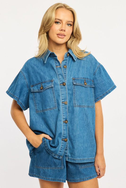 Denim Jacket Short Sleeve
