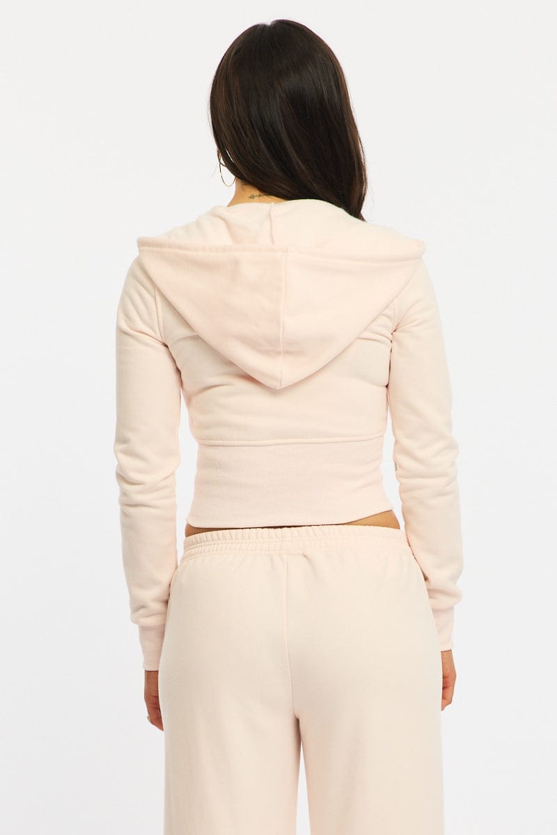 Pink Zip Through Hoodie