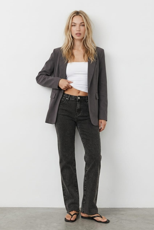 Grey Oversized Blazer