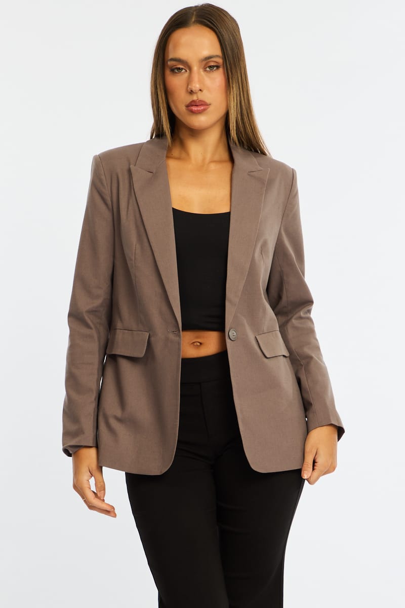 Brown Oversized Blazer