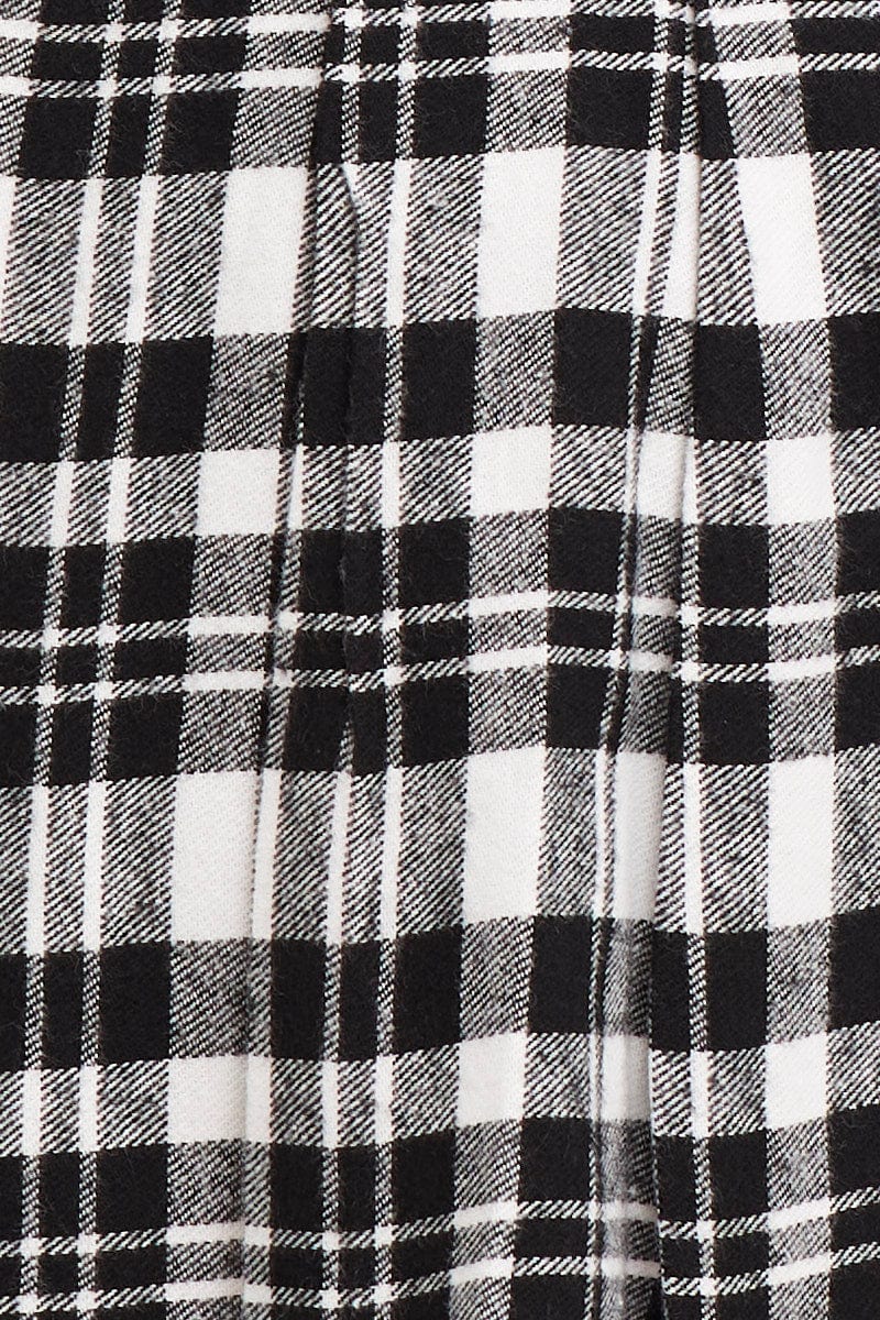 Check Pleated Skirt Mini Tennis