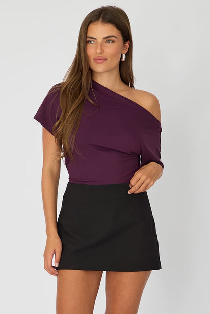 Black Mini Skort Skirt High Rise Tailored